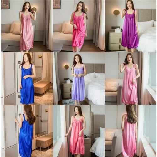 Southeast Asia Hot Selling 2020 New Style Womens Summer Sexy Nobility Thin Loose Nightgown Pajamas Plus-sized Viscose Skirt