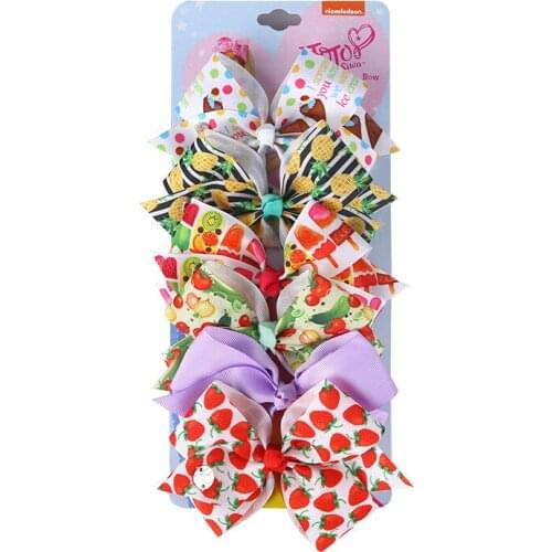 6pcs 5" Bows Mermaid Hair Clip Halloween Accessories Unicorn Hairpins Barrette Fashion Hair Accessories for Girls