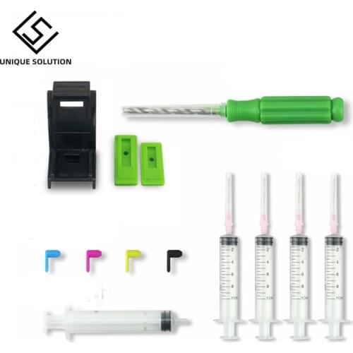 Ink Refill Smart Cartridge Smart Clamp Absorption Clamp Pumping Rubber Pad Syringe Punch Tool Add Ink Kit Tool for HP CANON