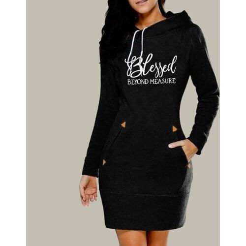 Blessed Beyond Measure Stylish Printing Print Hoodie Ladies Women Cotton Hoodie Fashion Streetwear Camisetas