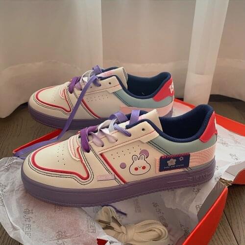 Women Fashion Comfortable Platform Vulcanize Shoes 2021 New White Sneakers Lace Up Flats Casual Ladies Footwear