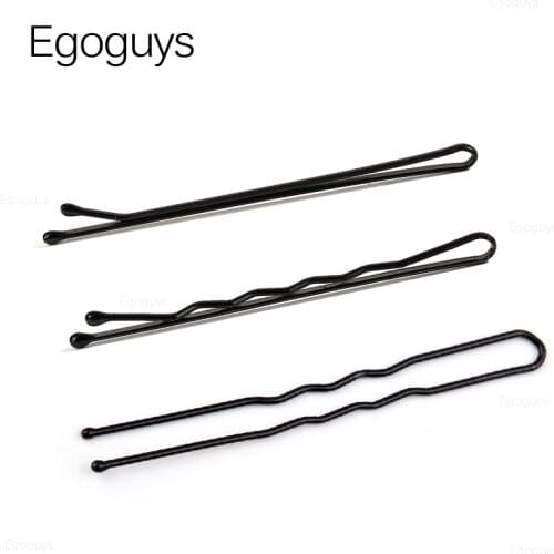 Ladies U Shaped Hairpins 5/6CM Women Bobby Pins Waved Hair Clips Metal Thread Curly Barrettes Girls Wavy Salon Hair Styling Pins