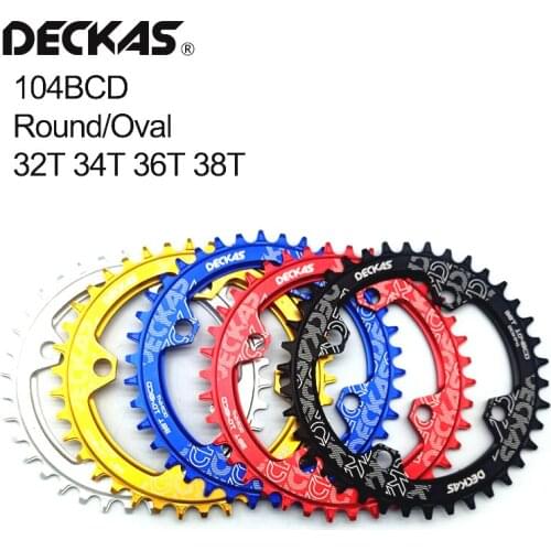 Deckas 104BCD Ronde Smalle Brede Kettingblad Mtb Mountainbike Fiets 104BCD 32T 34T 36T 38T Crankstel tand Plaat Accessoires