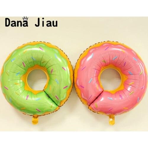 1pcs 75*67cm Pink Green Doughnut Inflation Balloon childrens' Birthday Day Party Baloon Dessert Shop Cake House Decoration