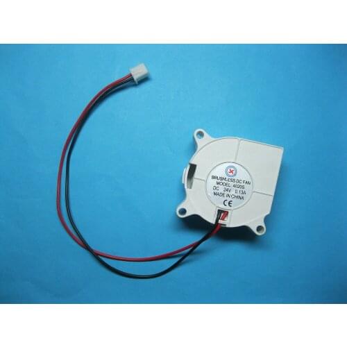 1 Pcs Brushless DC Blower Fan 24V 4020S 40x40x20mm 2 Wire Sleeve-bearing White Color