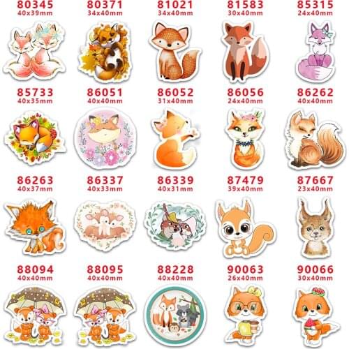 10pcs/Lot Cartoon Printed Flatback for Hair Bows LLAMA Planar Resin Cabochon Crafts DIY Phone Decoration PR80345