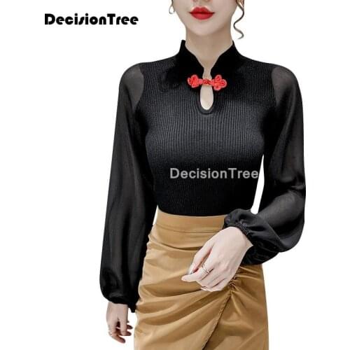 2021 chinese style blouse costume women qipao tops camisa china hanfu shirt satin cheongsam blouse cheongsam top pullover