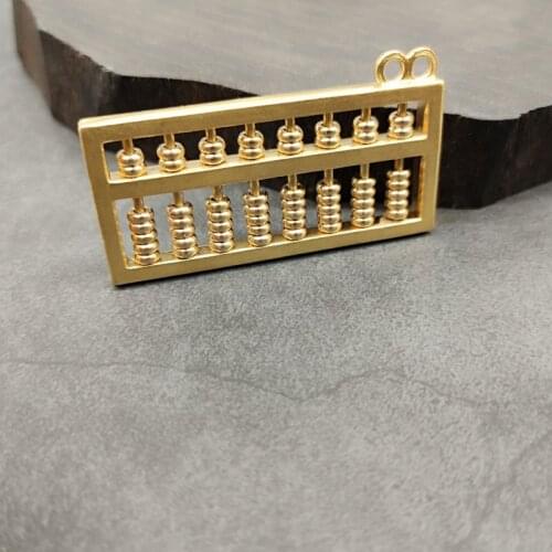 Antique Solid Brass Abacus Miniature Figurines Retro Copper Animal Tea Pet Desktop Ornament Decor Crafts Keychain Pendants