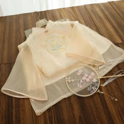 2021 Spring Summer New Improved Cheongsam Womens Republic Of China Style Girl Young Retro Dress Embroidery Flower Qipao ZH1102