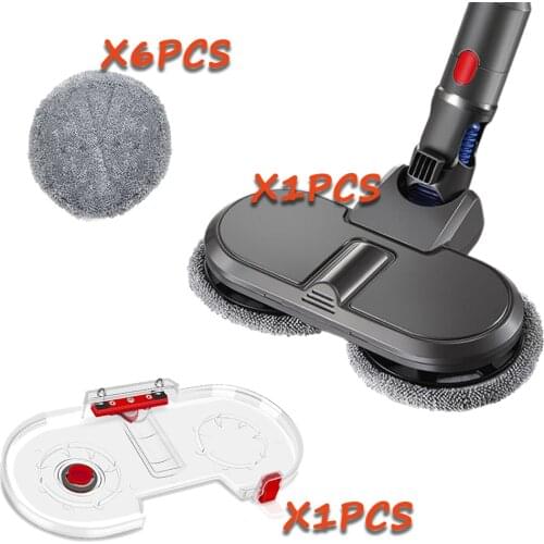 Electric Mopping Vacuum Brush and Cleaner Cleaning Cloth for Dyson V11 V7 V8 V10 Replaceable Parts with Water Tank