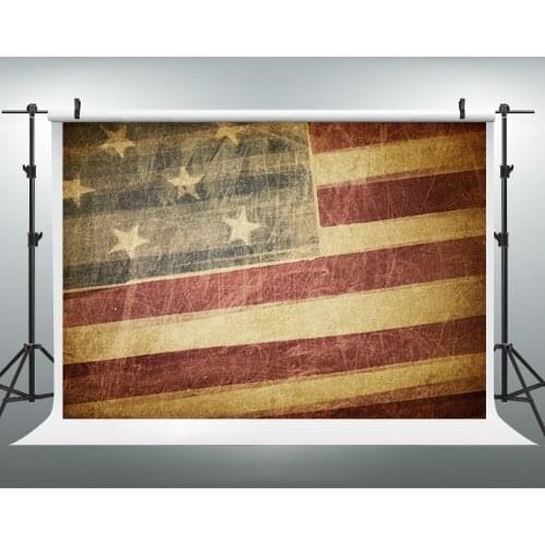 Old Vintage Large American Flag Photography Backgrounds polyester or Vinyl cloth High quality Computer print wall backdrop