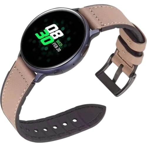 Strap Leather Watchband for Samsung Galaxy Watch 3 41mm/45mm/42mm/46mm/Active 2 20MM 22MM Bracelet for Huawei GT 2 1 Wrist Belt