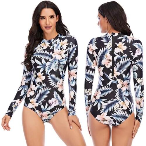 Summer Rashguard One Piece Swimsuit Swimwear Sports Long Sleeve Swimsuits Surf Rash Guard Bodysuit Jumpsuit