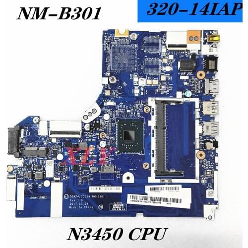 For Lenovo 320-14IAP notebook motherboard DG424/DG524 NM-B301 N3450 CPU DDR3 tested 100% working FRU 5B20P19722