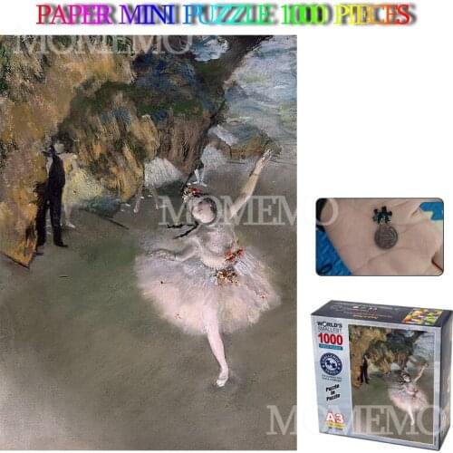 Star Edgar Degas 1000 Pieces Mini Paper Puzzle Adults Jigsaw Puzzle World Famous Oil Painting Puzzle Toys 1000 Pieces 29*42cm