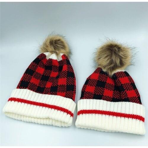 Fashion Christmas Beanie Autumn and Winter Warm Christmas Childrens Knitted Hat Winter Warm Baby Casual Woolen Hat