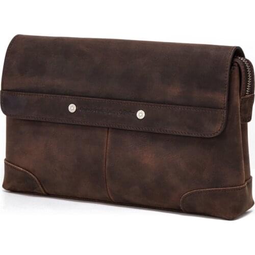 Men Clutch Bags Large Capacity Men Wallets genuine leather Crazy Horse leather Money Bag Male Multifunction Wallet Passport Cov