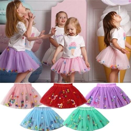 Newest 2020 Sweet Kids Baby Girls Tassels Dance Tutu Skirt Pettiskirt Ballet Party Kids Girl Skirts 1-3T