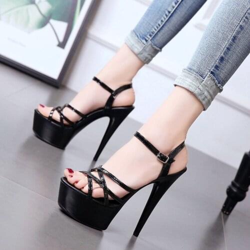 2021 summer new ladies fashion sexy stiletto high heels super high heel waterproof sandals