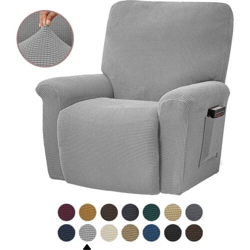 Solid color recliner cover thick soft recliner cover waterproof flexible recliner cover all inclusive living room massage sofa c