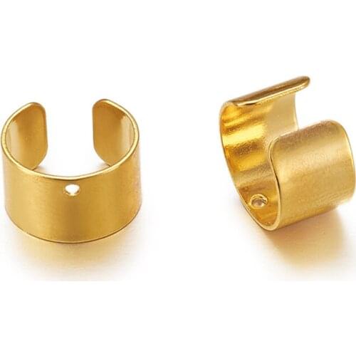 Punk Rock Brass Ear Cuff Clip-On Earrings Non-Piercing for Women Men Ear Clips Jewelry Unisex 4 Colors200pcs 9.5x10x6mm