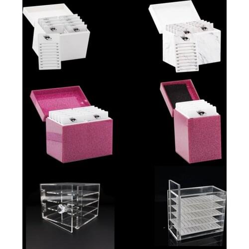 5/8/10 Layers Eyelash Extension Storage Box Pallet Lash Holder Individual lash Volume Display Stand Tools For Eyelash Extension