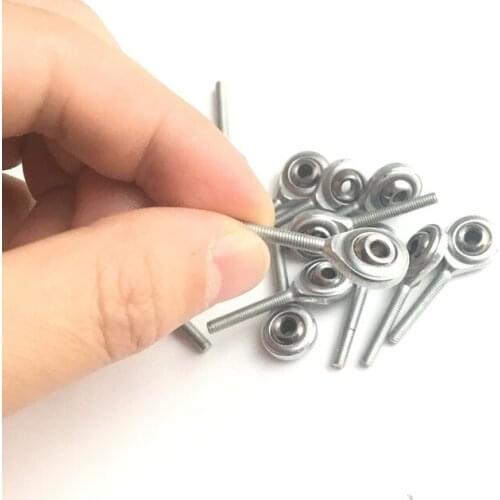 2pcs/lot M3 M4 Fisheye Bearings 3D Printers Parts Rod Ends Joint Thread Aluminum SI4T/K SI3T/K Fish Eye Part Fisheyes Accessory