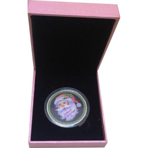 Santa Claus 999.9 Silver Coin Home Decorative Metal Coins Home & Garden Decoration Crafts Challenge Coin In Gift Box