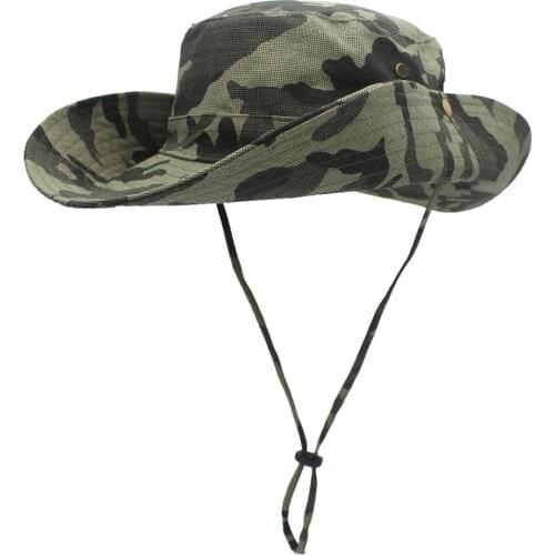 Connectyle Outdoor Mens Women Summer Sun Hats Wide Brim Adjustable UV Protection Hat Fishing Hats Camo