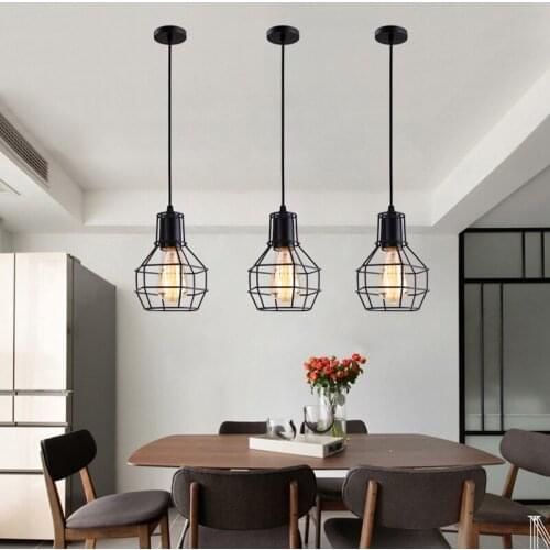Modern Vintage Pendant Lights Industrial LoCcage Hanging Lamp Bedroom Kitchen Bar Restaurant Living Room Romantic Parlor Decor