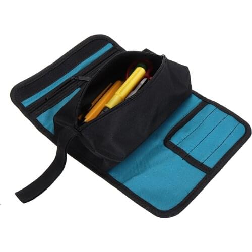 Portable Hand Tools Storage Bag Canvas Tool Roll Bag Case Electrical Work Maintenance Bag For Wrench Screwdrivers Organizer Fold
