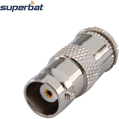 Superbat BNC-F Adapter BNC Jack to F Plug Quick Push-on Straight Connector