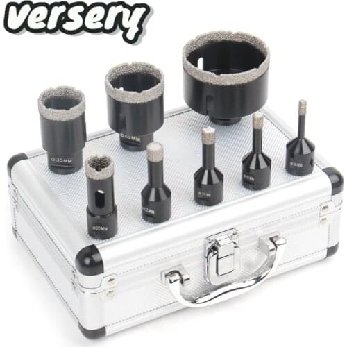 Free Shipping 8PCS/Set 6/8/10/12/20/35/45/68mm M14 Vacuum Brazed diamond Hole Saw Core Drill Bit For Marble Tile Ceramic Granite