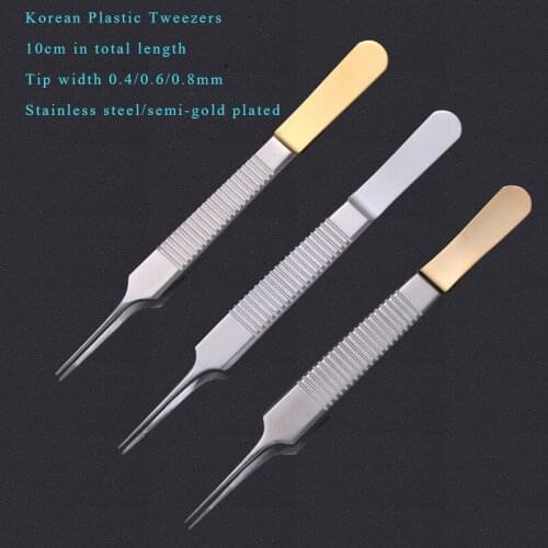Ophthalmology tweezers beauty tweezers double eyelid plastic surgery with teeth thickening and hardening eyelashes