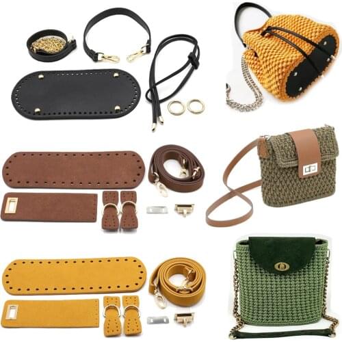 Diy Handmade Backpack Bag Accessories With Bags Strap Bottom Drawstring Bunches Leather Handles For Women Handbag