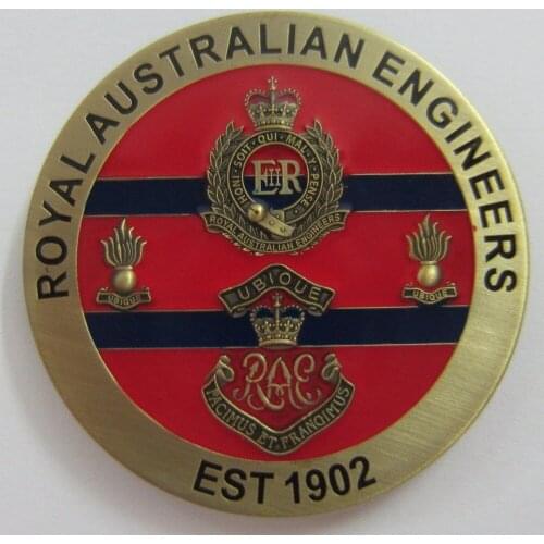 Gold Custom Metal Enamel Military Medal Challenge Souvenir Coin with Velvet Box