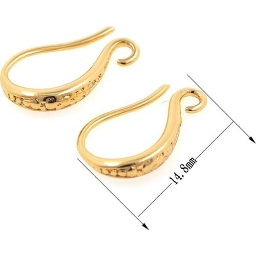 Gold Ear Hook Supplies Copper Small Earring Hook Clasp For Diy Jewelry Making Earring Accessories Findings