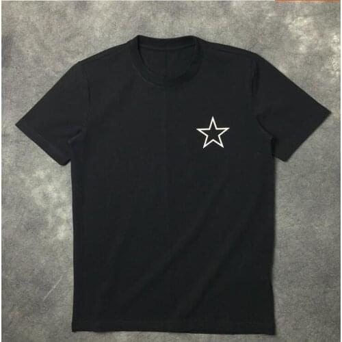 19ss New Men High geometry Black Star T Shirts kanye T-Shirt Hop Skateboard Street Cotton T-Shirts Tee Top Hip hot #C27