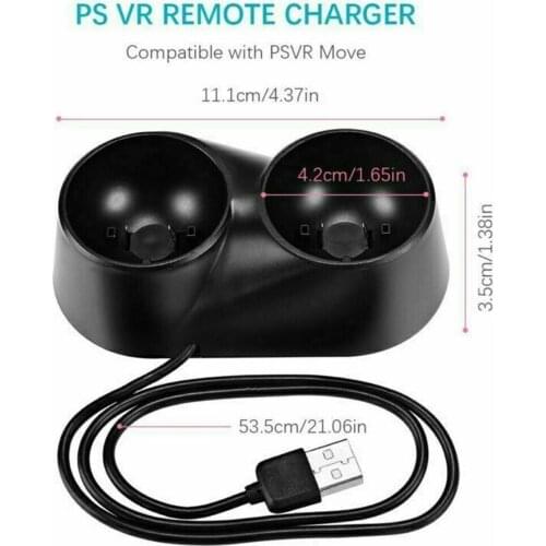 1x Dual Charger Dock for PS4 VR Motion Controller Playstation Move Controller