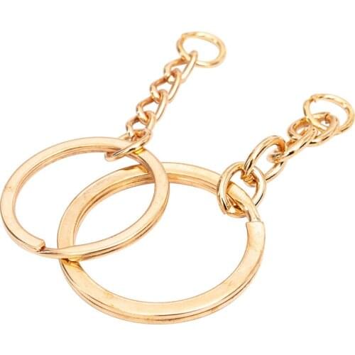 20pcs Key Chain Key Ring Rose Gold Color Split Keyrings 30mm Key Hook For Jewelry Making Finding DIY Key Chains Accessories