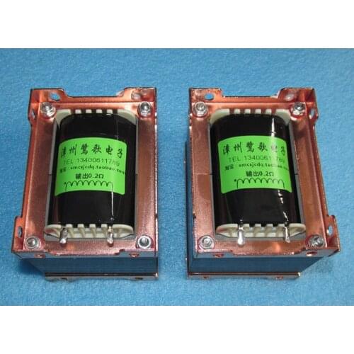 Aluminum ribbon type low internal resistance headphone output transformer, 8Ω: 0.2Ω long magnetic circuit transistor output