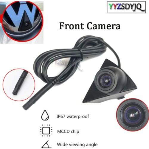HD CCD Camera Car Camera Front Area Monitoring Logo Waterproof 170 Degree For VW Volkswagen GOLF Jetta Touareg Passat