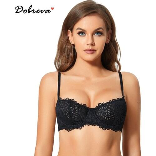 DOBREVA Lace Brassiere Bra Underwear Women Sexy Bralette Lingerie Push Up Soutient Gorge Female Intimates Plus Size