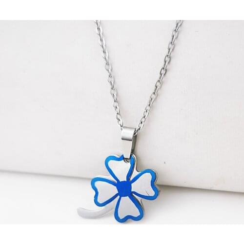 Cardy Koala Trendy Flower Necklace Women fashion Stainless Steel jewelry Necklace