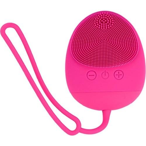 Sonic Vibration Facial Cleansing Brush Skin Care Tools Peeling Skin Scrubber Blackhead Remover Electric Silicone Face Brush 38