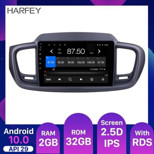 Harfey 2din Android 10. 0 Car Radio GPS Car Multimedia player 10.1 inch Touch Screen 1024*600 Video Player For 2015 KIA SORENTO