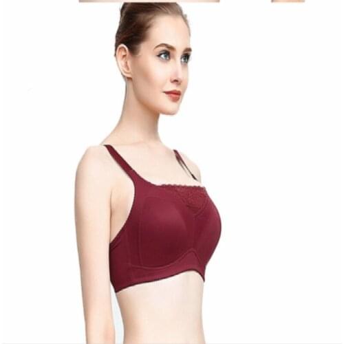 Red Seamless Bra Comfort Pocket Silicone Breast Form Breast Cover Bra Gift Outfit Fake Silicone Breast Pocket CD Transvestite