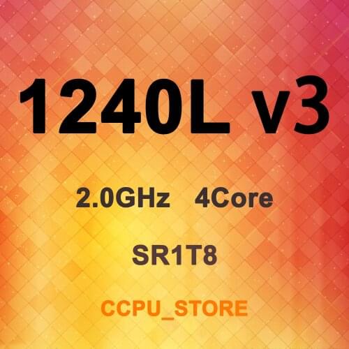 Xeon E3-1240L v3 SR1T8 2.0GHz 4Core 8Thread 8MB 25W LGA1150 CPU Processor