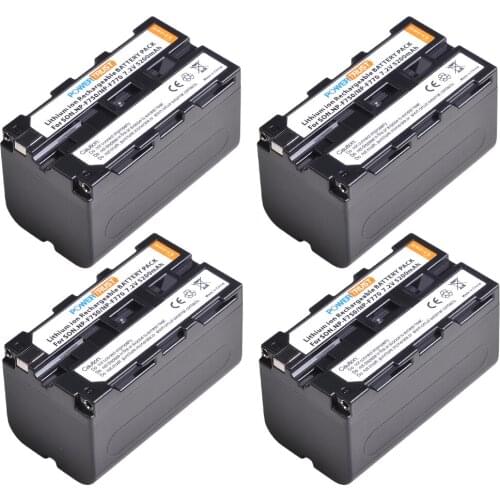 PowerTrust 4Pc NP-F750 NP-F770 NP F750 NP F770 Li-ion Battery for Sony NP F970 F960 ccd-tr917 ccd-tr940 ccd-trv101 ccd-trv215