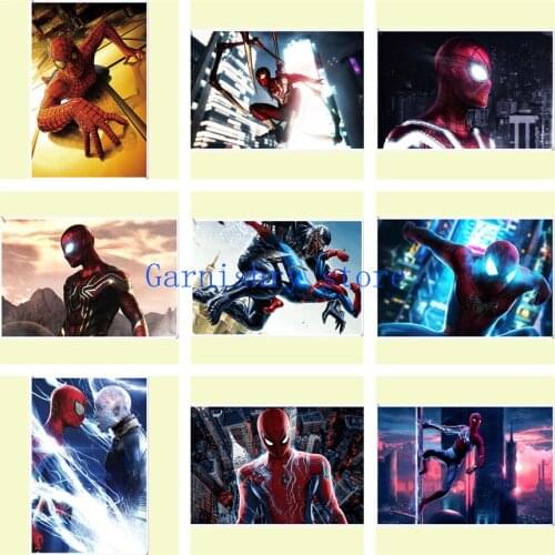 Boys Room Decor 5D Diamond Painting Disney SpiderMan Cross Stitch Kits DIY Diamond Mosaic Embroidery
